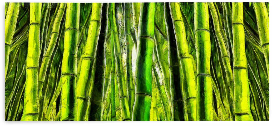 Bamboo forest oil painting in Vincent Willem van Gogh style.  2 by ArtEastWest