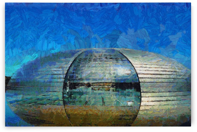 Beijing Giant Egg National Centre for the Performing Arts in Vincent Willem van Gogh style. 196. by ArtEastWest
