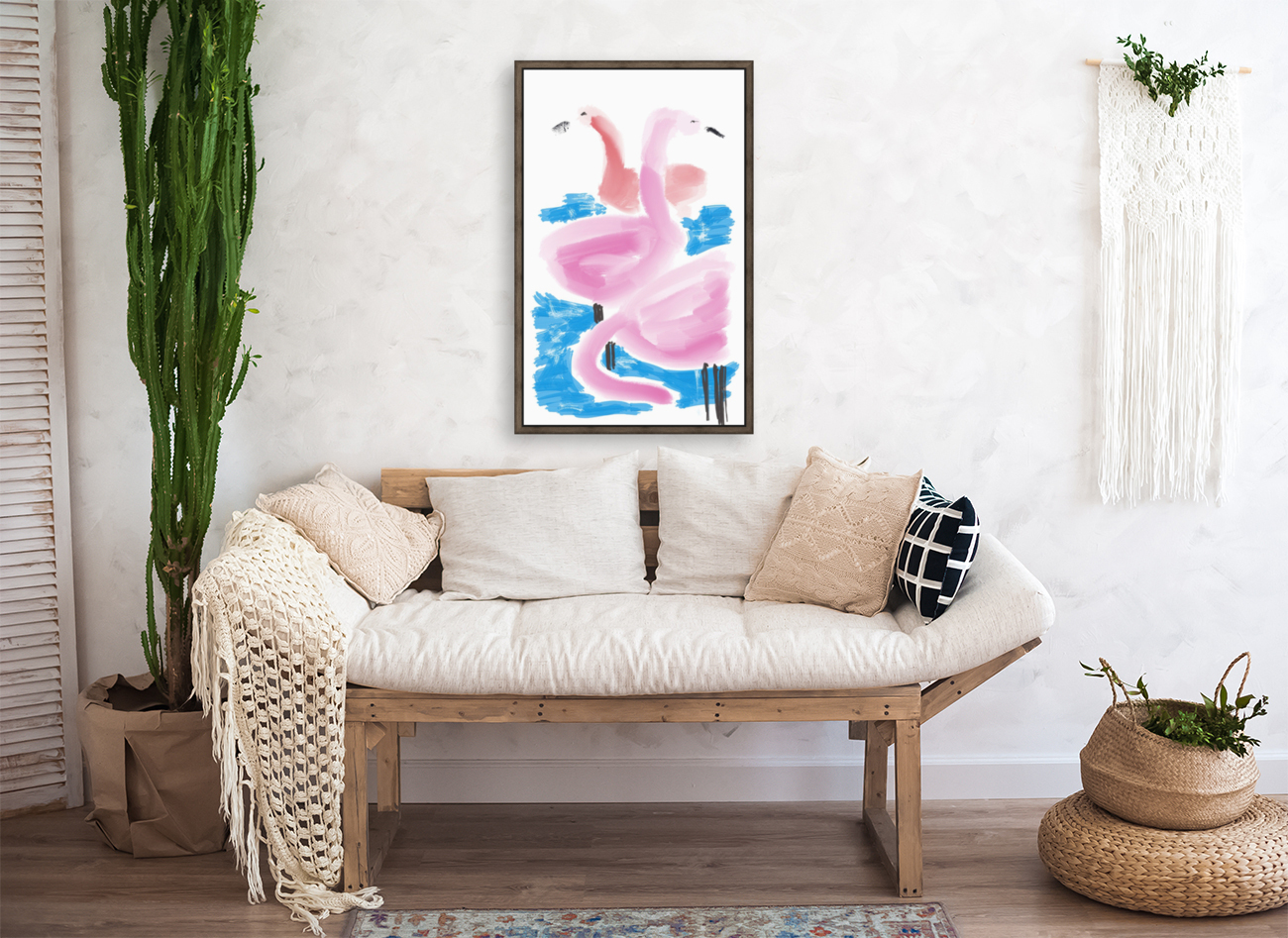 THREE FLAMINGOS Reproduction