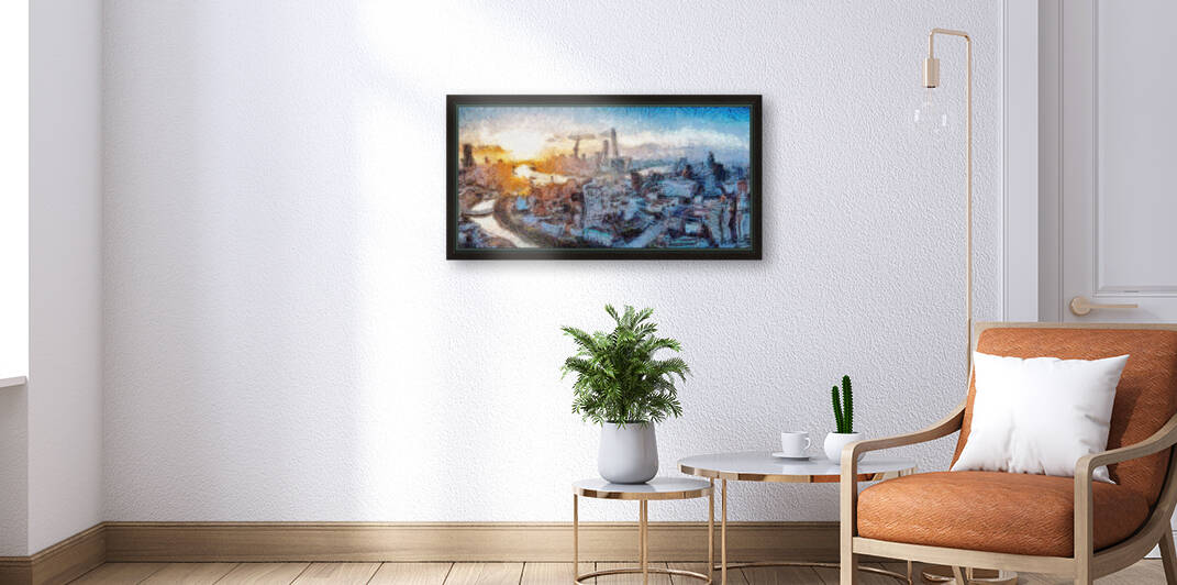 CHINA SHANGHAI CITY OIL PAINTING IN VINCENT VAN GOGH STYLE. 5. by ArtEastWest