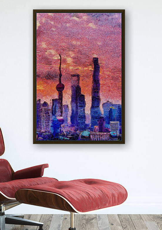 CHINA SHANGHAI CITY OIL PAINTING IN VINCENT VAN GOGH STYLE. 4. by ArtEastWest