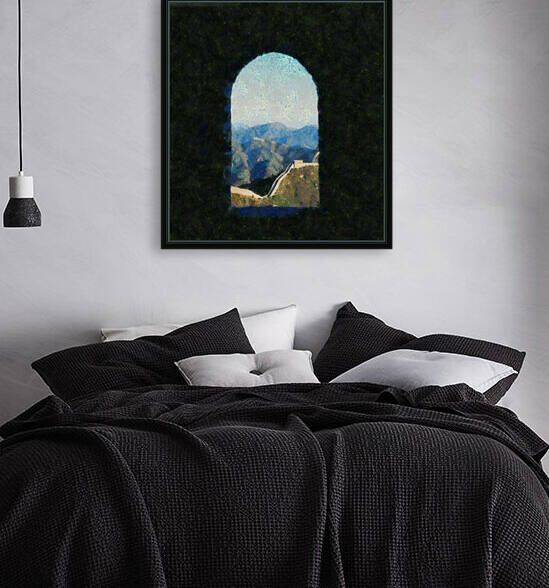 CHINA GREAT WALL OIL PAINTING IN OSCAR-CLAUDE MONET STYLE. 2. by ArtEastWest