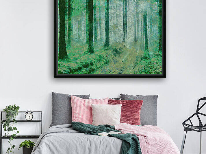 JUNGLE IN FOG OIL PAINTING IN OSCAR-CLAUDE MONET STYLE. 57. by ArtEastWest