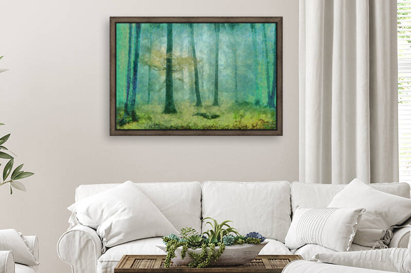 JUNGLE IN FOG OIL PAINTING IN OSCAR-CLAUDE MONET STYLE. 61  by ArtEastWest