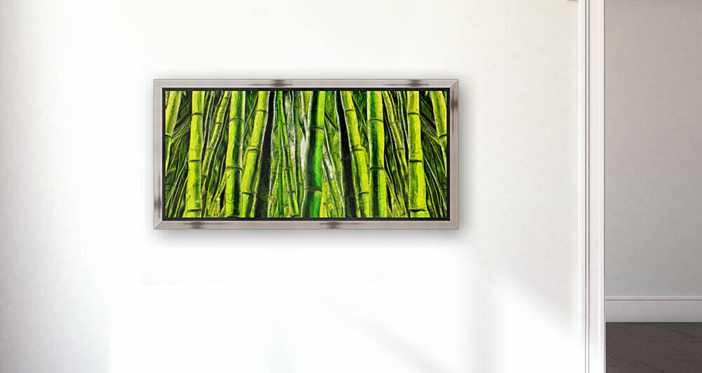 Bamboo forest oil painting in Vincent Willem van Gogh style.  2 by ArtEastWest