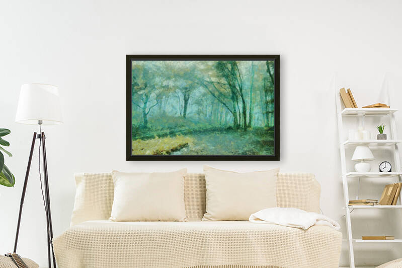 JUNGLE IN FOG OIL PAINTING IN OSCAR-CLAUDE MONET STYLE. 60. by ArtEastWest