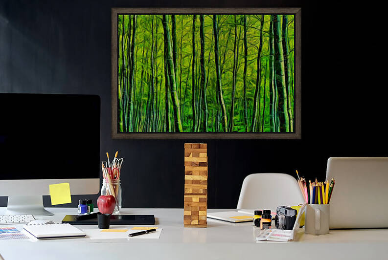 Bamboo forest oil painting in Vincent Willem van Gogh style.  5 by ArtEastWest