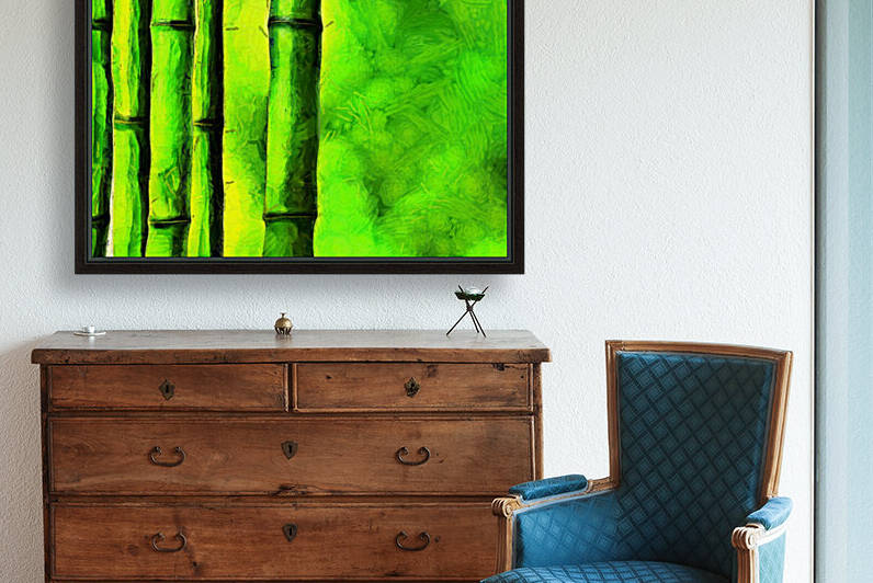 Bamboo forest oil painting in Vincent Willem van Gogh style.  4. by ArtEastWest