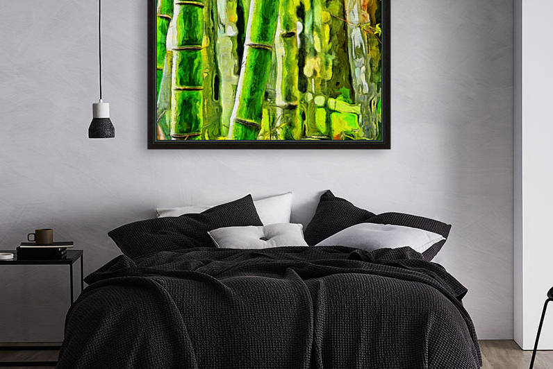Bamboo forest oil painting in Vincent Willem van Gogh style.  7 by ArtEastWest