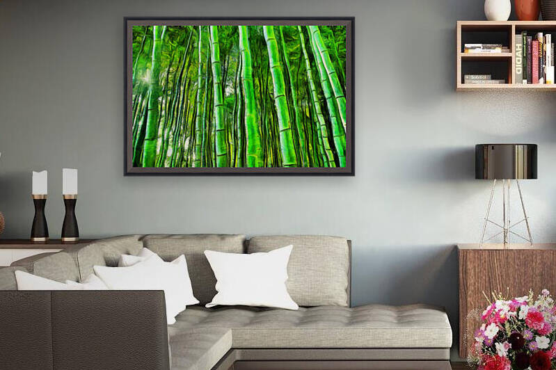 Bamboo forest oil painting in Vincent Willem van Gogh style. 6.  by ArtEastWest