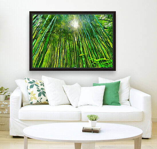 Bamboo forest oil painting in Vincent Willem van Gogh style.  30. by ArtEastWest
