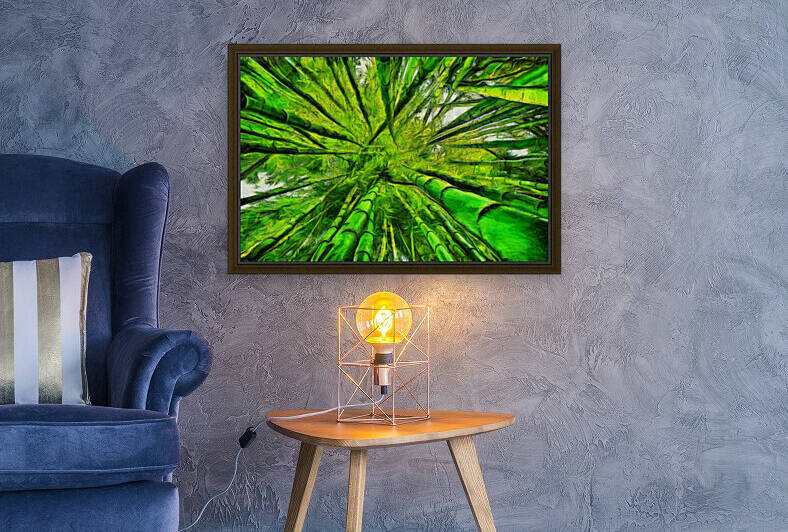 Bamboo forest oil painting in Vincent Willem van Gogh style.  29. by ArtEastWest