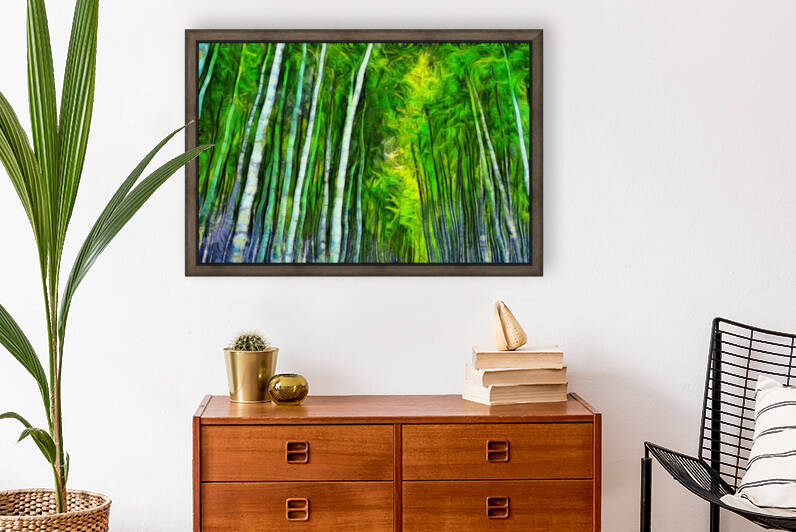 Bamboo forest oil painting in Vincent Willem van Gogh style. 33. by ArtEastWest