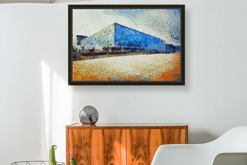 Beijing National Aquatics Center the Water Cube in Vincent Willem van Gogh style.  256 by ArtEastWest