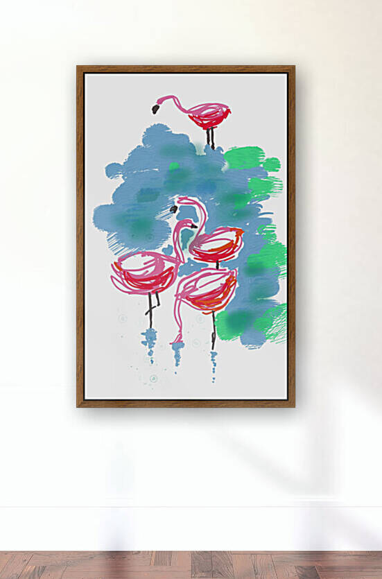 FOUR FLAMINGOS by ArtEastWest