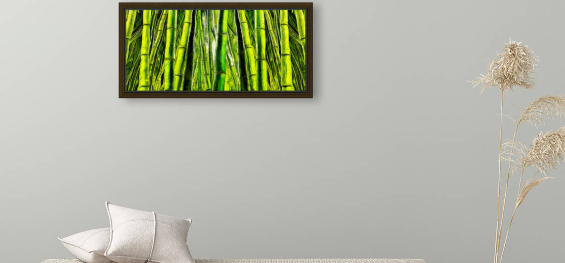 Bamboo forest oil painting in Vincent Willem van Gogh style. 2   by ArtEastWest