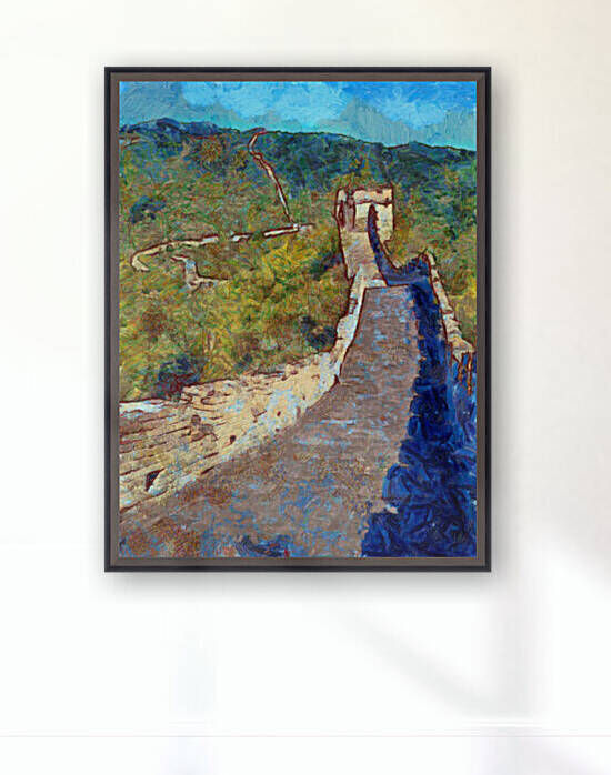 CHINA GREAT WALL OIL PAINTING IN VINCENT VAN GOGH STYLE. 85. by ArtEastWest