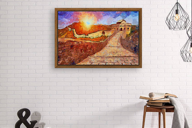 CHINA GREAT WALL OIL PAINTING IN VINCENT VAN GOGH STYLE. 56. by ArtEastWest