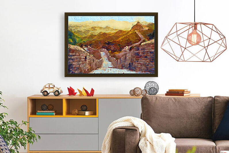 CHINA GREAT WALL OIL PAINTING IN VINCENT VAN GOGH STYLE. 54. by ArtEastWest