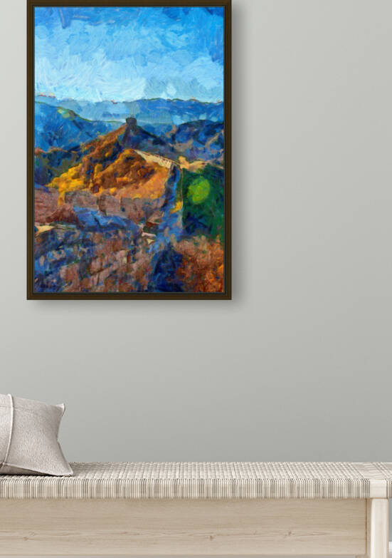 CHINA GREAT WALL OIL PAINTING IN VINCENT VAN GOGH STYLE. 90. by ArtEastWest