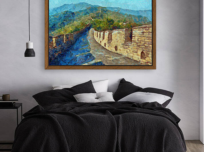 CHINA GREAT WALL OIL PAINTING IN VINCENT VAN GOGH STYLE. 70. by ArtEastWest