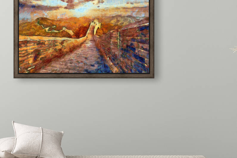 CHINA GREAT WALL OIL PAINTING IN VINCENT VAN GOGH STYLE. 50. by ArtEastWest