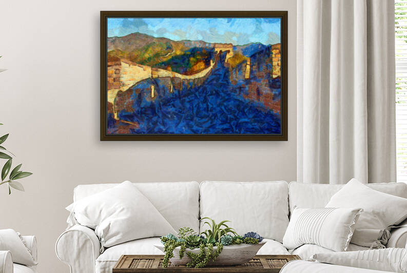 CHINA GREAT WALL OIL PAINTING IN VINCENT VAN GOGH STYLE. 65. by ArtEastWest