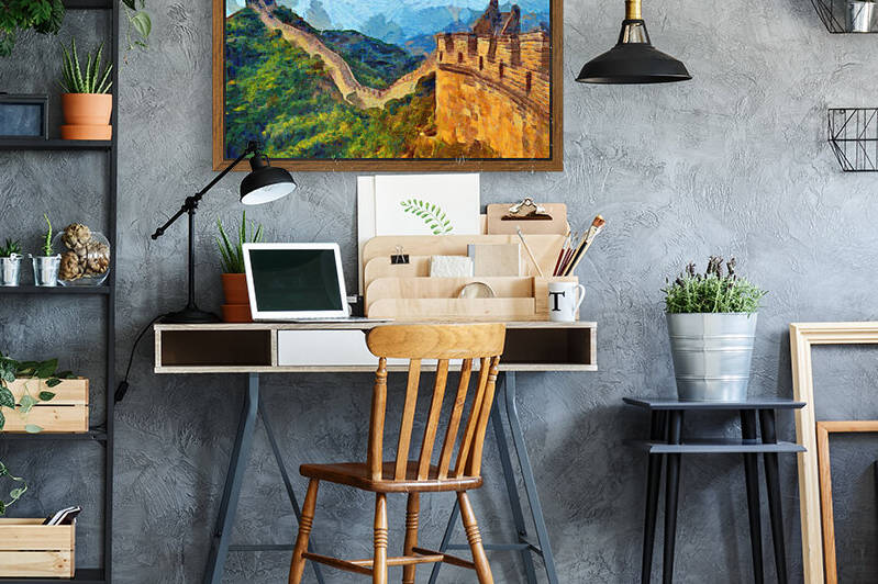 CHINA GREAT WALL OIL PAINTING IN VINCENT VAN GOGH STYLE. 63. by ArtEastWest