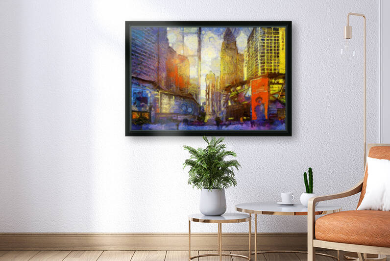 CHINA CHONGQING Liberation Square oil painting in oil painting in Vincent van Gogh style. 101 by ArtEastWest