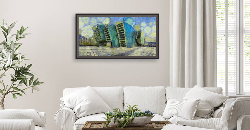 CHINA Chongqing Grand Theatre oil painting in oil painting in Vincent van Gogh style. 114 by ArtEastWest