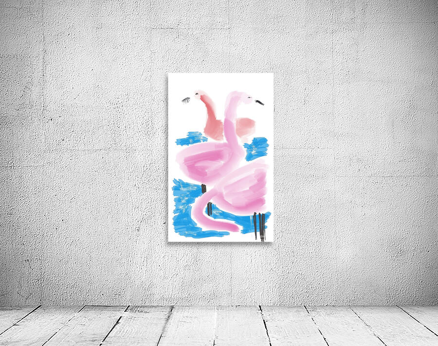 THREE FLAMINGOS Wall Preview