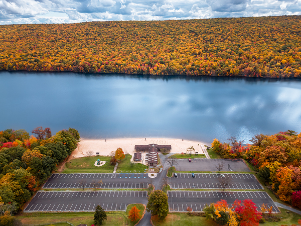 Fall Aerial Mauch Chunk Lake Recreational Area Digital Download