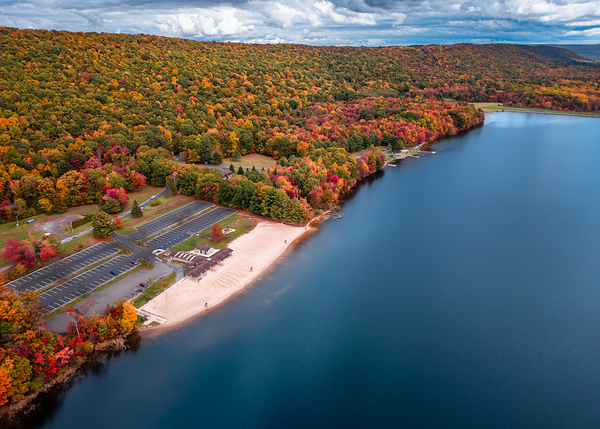 Fall Aerial Mauch Lake Beach and Landscape Digital Download