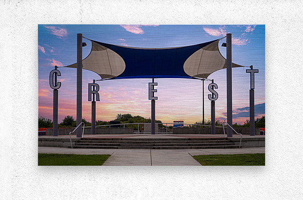 Centennial Park Sign in Wildwood Crest Sunrise  Metal print