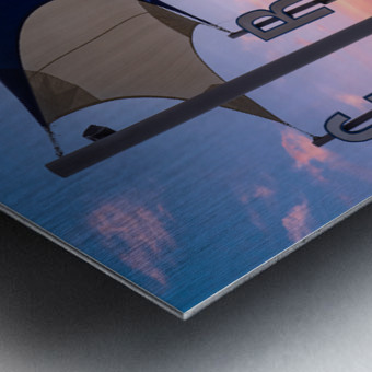 Centennial Park Sign in Wildwood Crest Sunrise Metal print