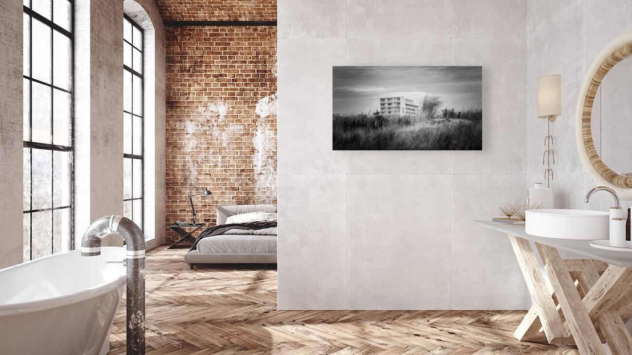 Lotus Inn Over the Grassy Dunes in Wildwood Crest Reproduction