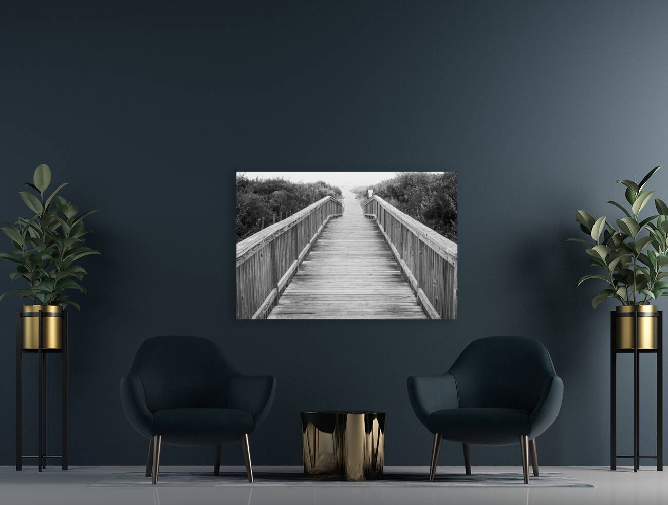 A Walk to the Beach   Black and White Reproduction