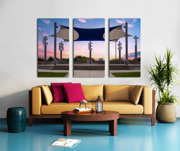 Centennial Park Sign in Wildwood Crest Sunrise Split Canvas print