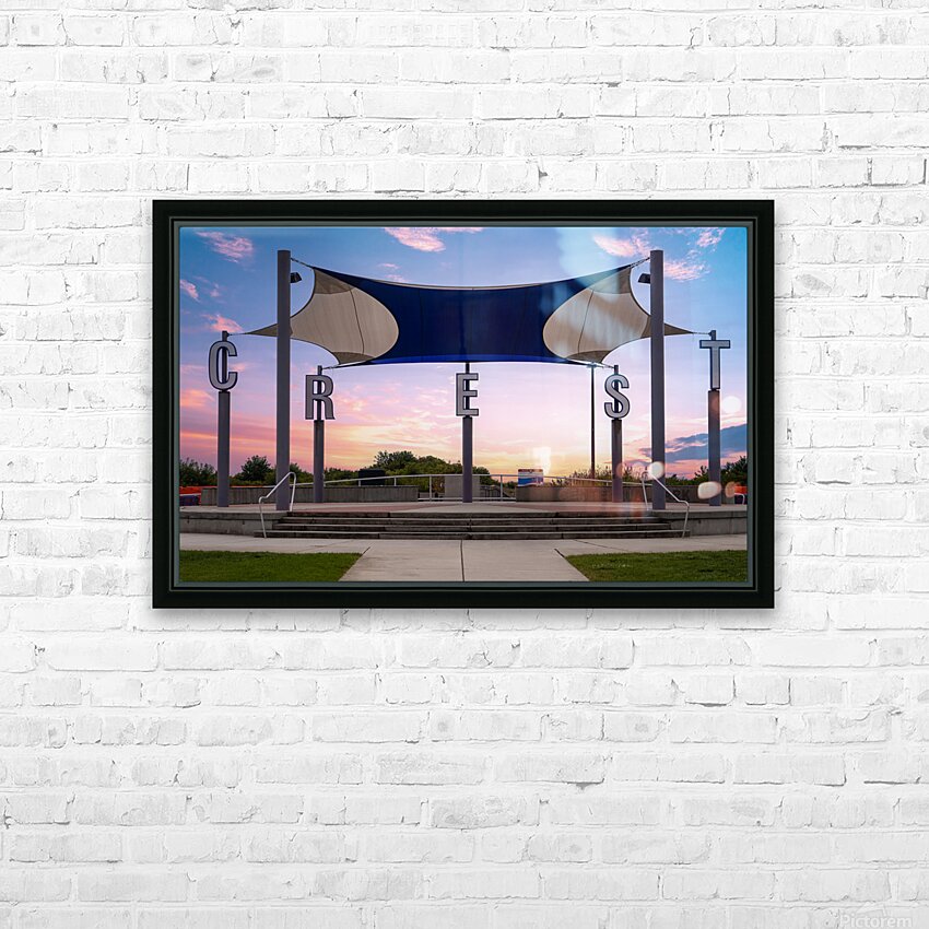 Centennial Park Sign in Wildwood Crest Sunrise HD Sublimation Metal print with Decorating Float Frame (BOX)