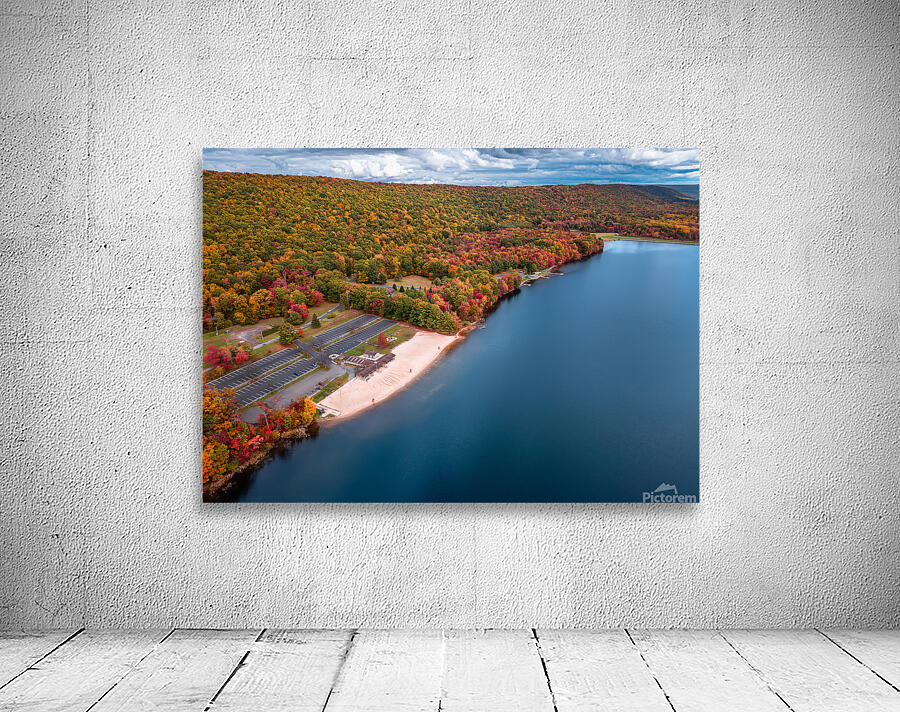 Fall Aerial Mauch Lake Beach and Landscape Wall Preview