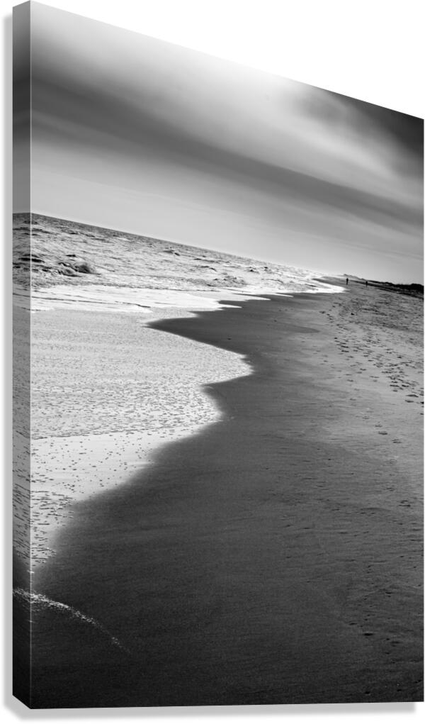 A Stroll On The Beach In B&W