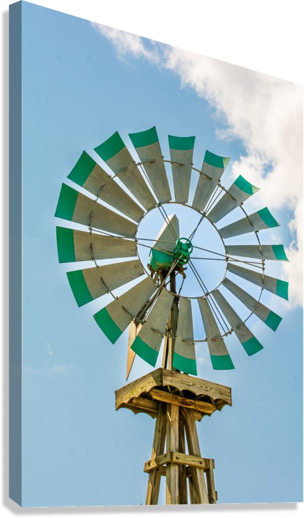 Nebraska Windmill And Blue Sky