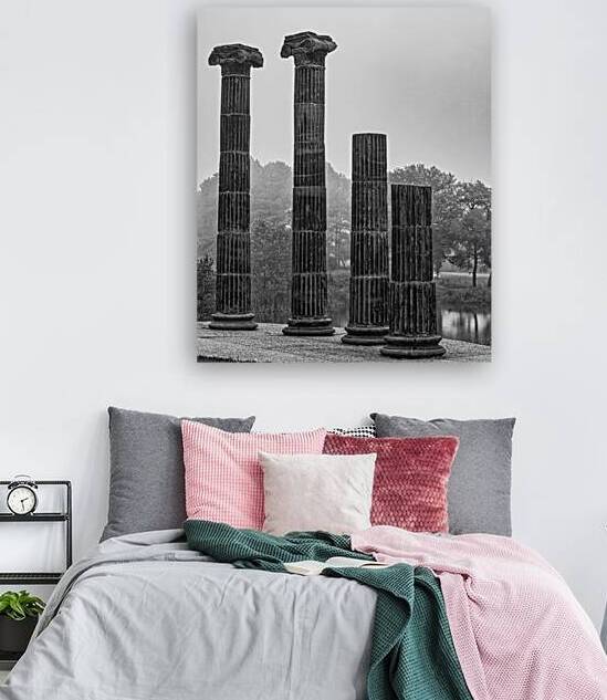 Four Columns In B&W  by Prairie Wind Imagery