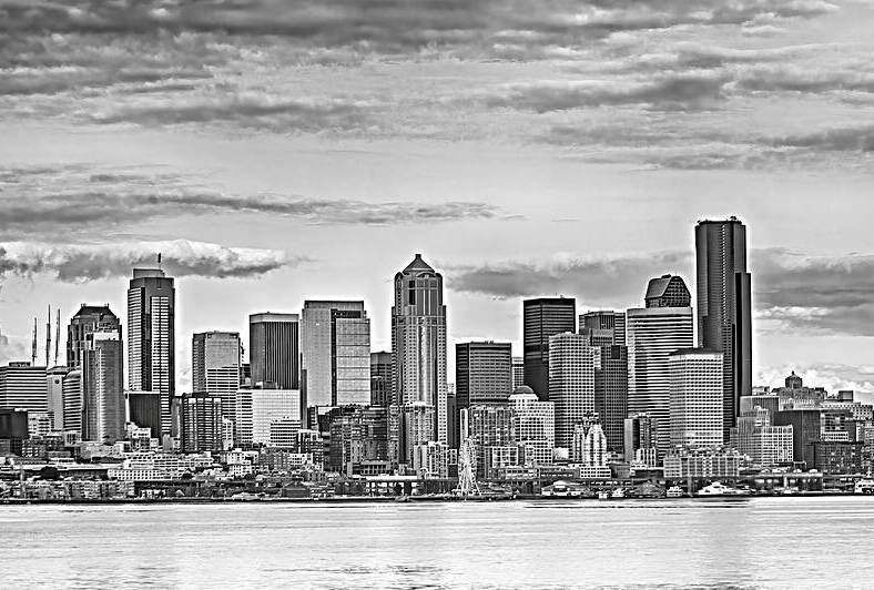 Gray Seattle Waterfront by Prairie Wind Imagery