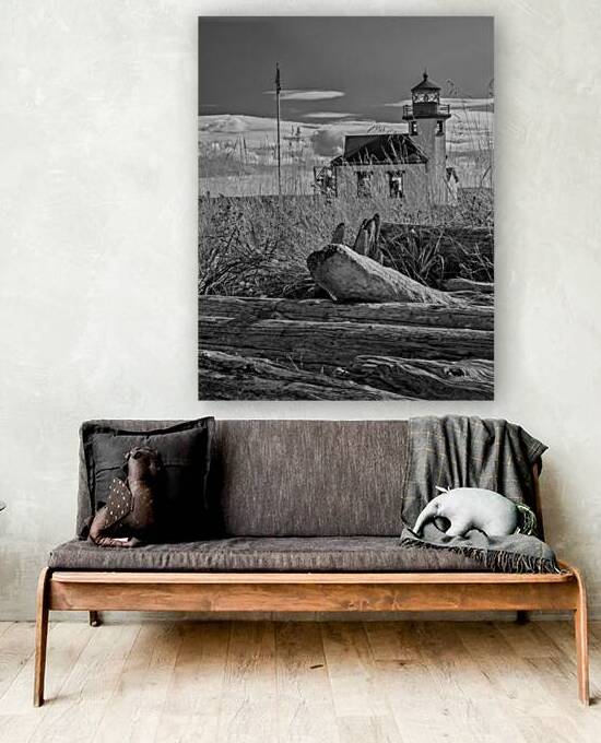 Puget Sound Lighthouse B&W by Prairie Wind Imagery
