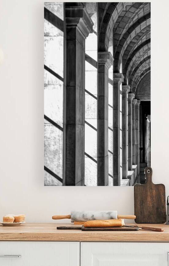 Nebraska State Capital Hallway In B&W by Prairie Wind Imagery