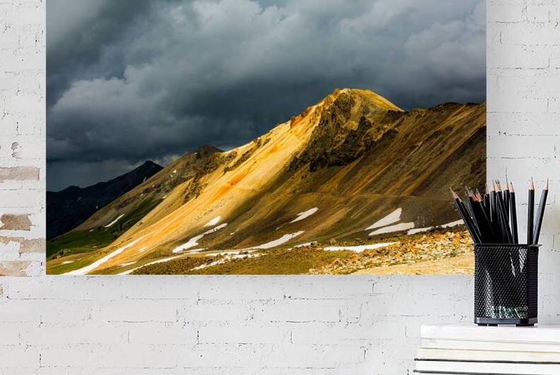 Streak Of Light Through Stormy Clouds by Prairie Wind Imagery