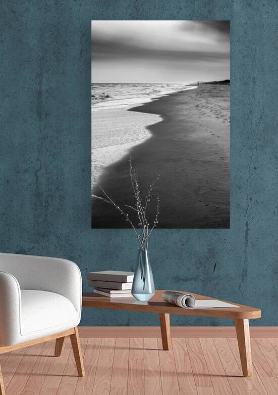 A Stroll On The Beach In B&W by Prairie Wind Imagery