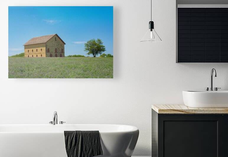 Filley Stone Barn and Alfalfa Field by Prairie Wind Imagery