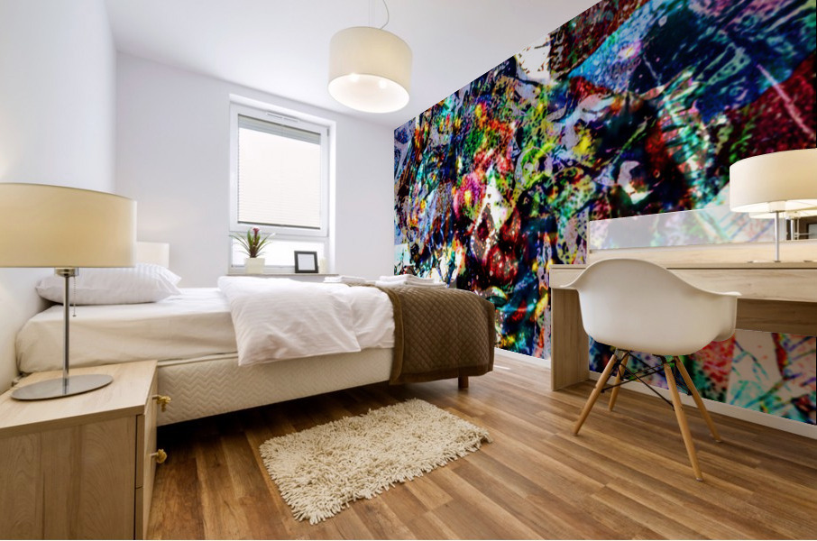 Blooming infestation Mural print